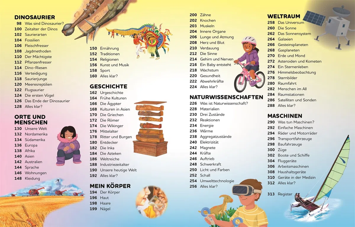 Das große Kinderlexikon Grundschulwissen: Grundschullexikon mit wichtigen Grundschulthemen, Quizfragen, Rätseln. Für Kinder ab 6 Jahren
