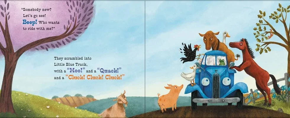 Little Blue Truck Makes a Friend: A Farmyard Story About Welcoming New Friends for Children (Ages 4–8) (Little Blue Truck, 17)
