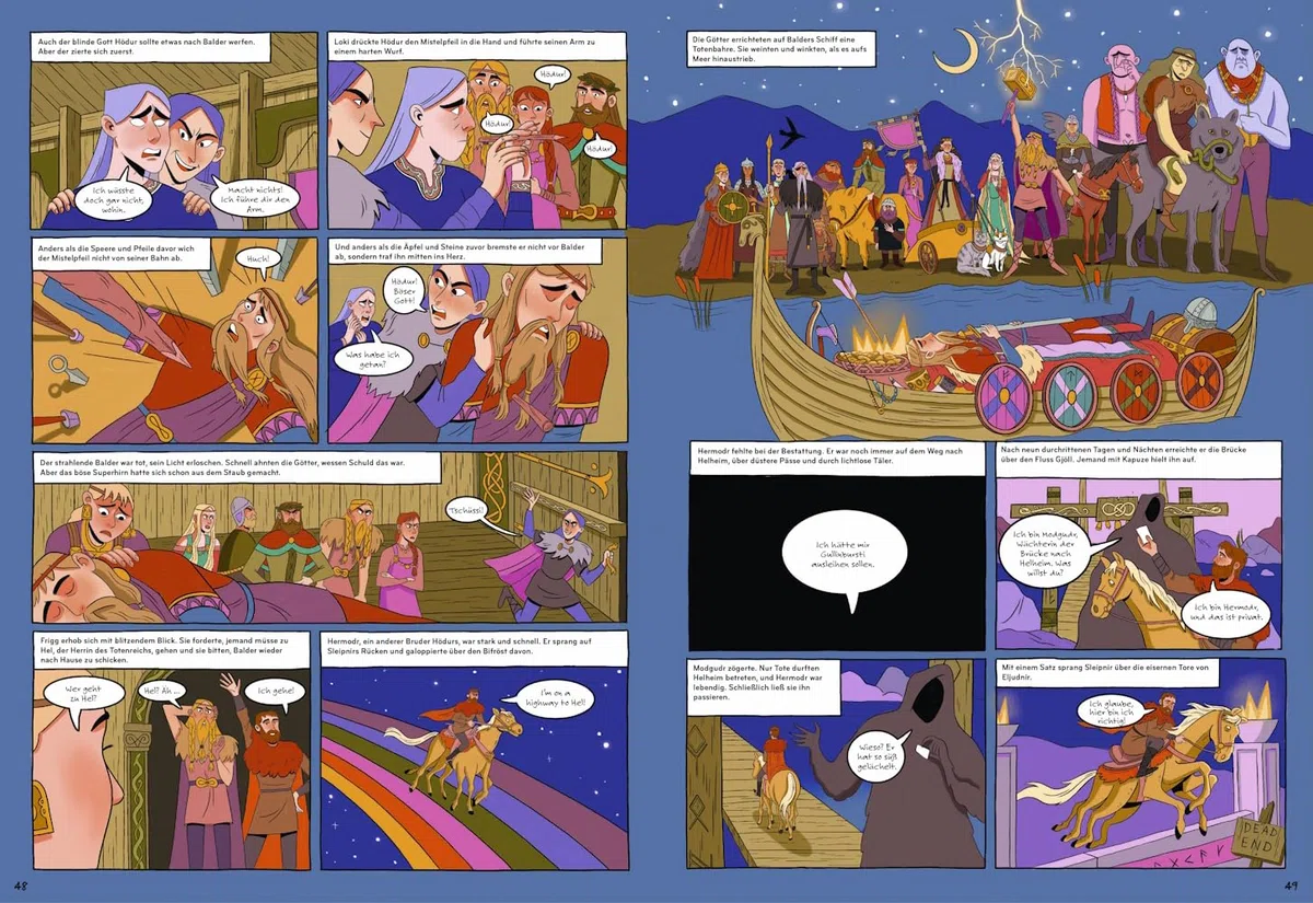 Nordische Mythen: Von Göttern, Wikingern und Ragnarök. Lustiger Comicspaß für Kinder ab 8 – mit witzigen Abenteuern von Odin, Thor & Co. und spannenden Fakten zur nordischen Götterwelt