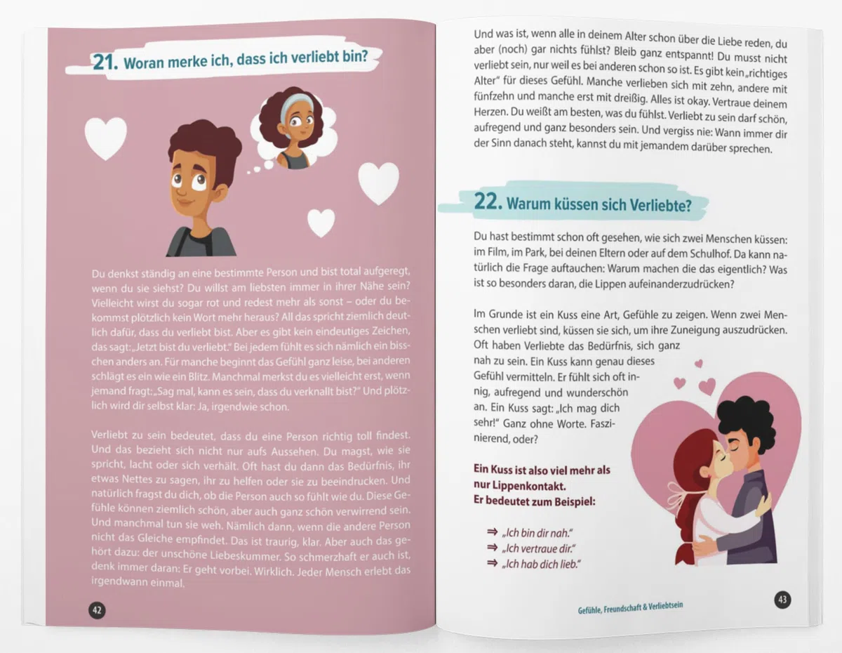 Echt aufgeklärt! 77 Fragen zur Aufklärung für Kinder ab 10: Erste Liebe, große Gefühle, die chaotische Pubertät – und plötzlich steht alles Kopf? Hier findest du alles, was du wissen musst!