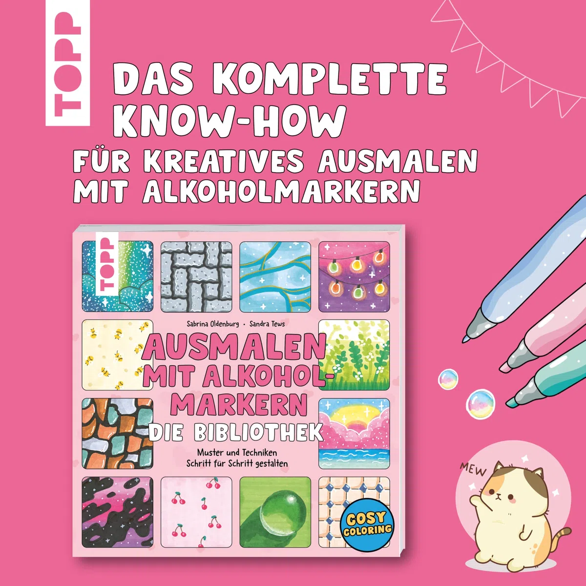 Ausmalen mit Alkoholmarkern - die Bibliothek: Muster und Techniken Schritt für Schritt gestalten