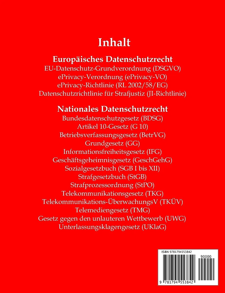 DatSchR, Datenschutzrecht, Aktuelle Gesetze: DSGVO, ePrivacy-VO, BDSG und Nebengesetze