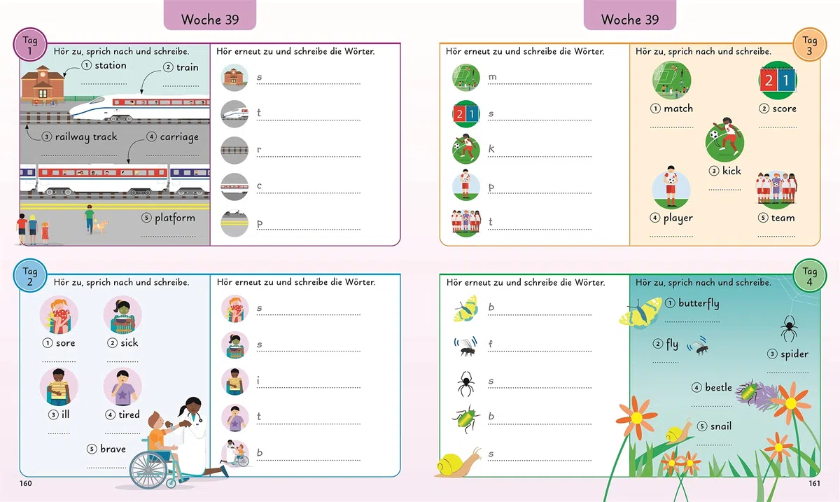 Englisch für clevere Kids - 5 Wörter am Tag: 1000 englische Wörter lernen und üben. Mit kostenlosen Audio-Daten (App und Online)