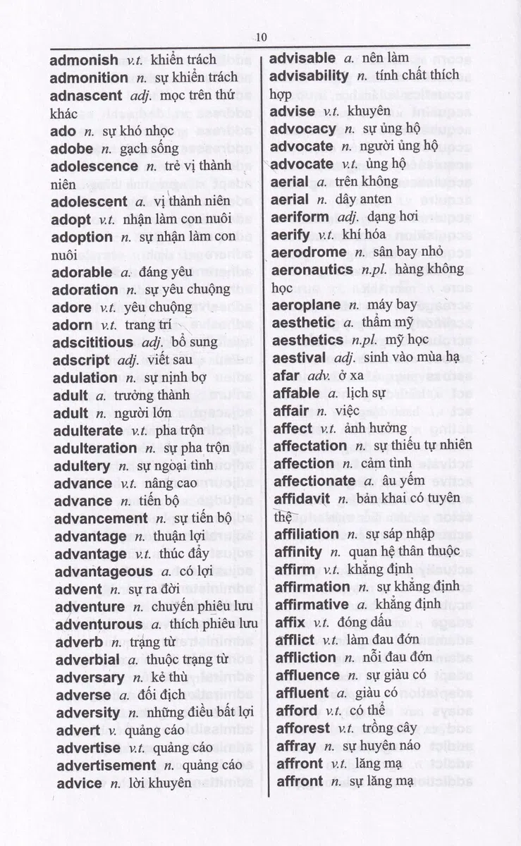 English-Vietnamese & Vietnamese-English One-to-One Dictionary (exam-suitable)
