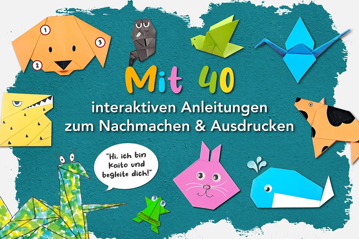 Zauberhaftes Origami für Kinder ab 8: Mit leichten Schritt-für-Schritt Anleitungen erste Origamis selber falten. Das bunte Origami Buch für Kinder inkl. Videoanleitungen.