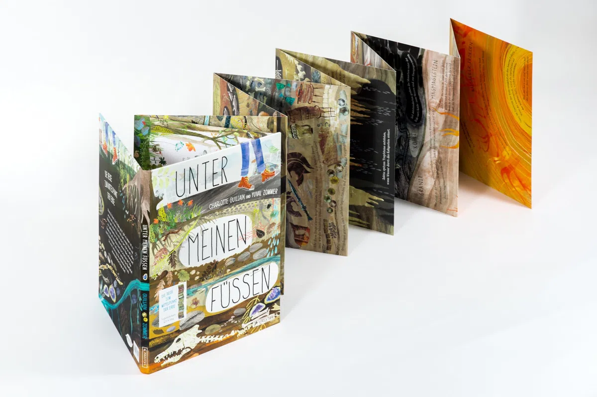 Unter meinen Füßen: Die Reise zum Mittelpunkt der Erde (Leporello-Sachbilderbücher, Band 1)