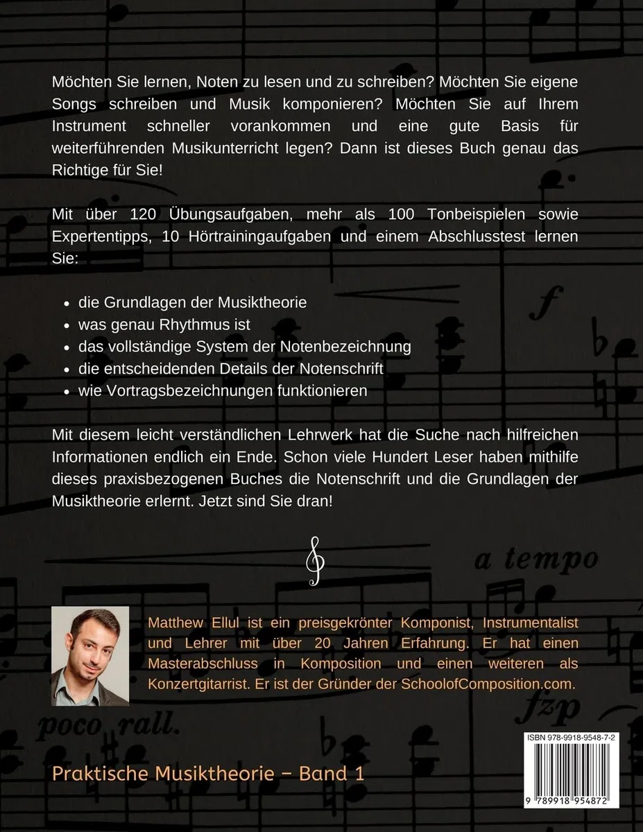 Notenlesen in 30 Tagen: Musiktheorie für Anfänger - mit Übungsaufgaben und Online-Audiobeispielen