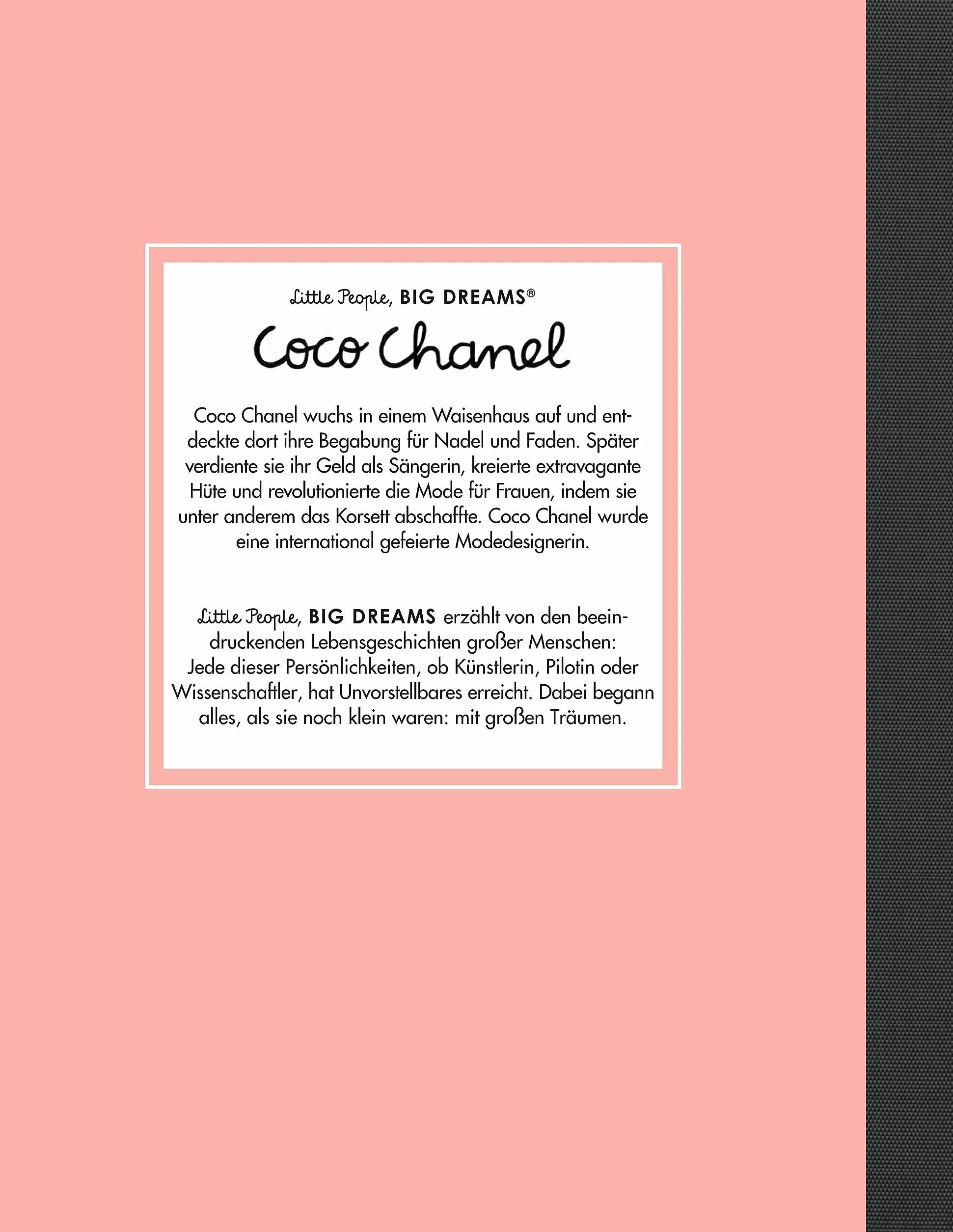 Coco Chanel – Little People, BIG DREAMS (Deutsche Ausgabe): Kinderbuch ab 4 Jahre