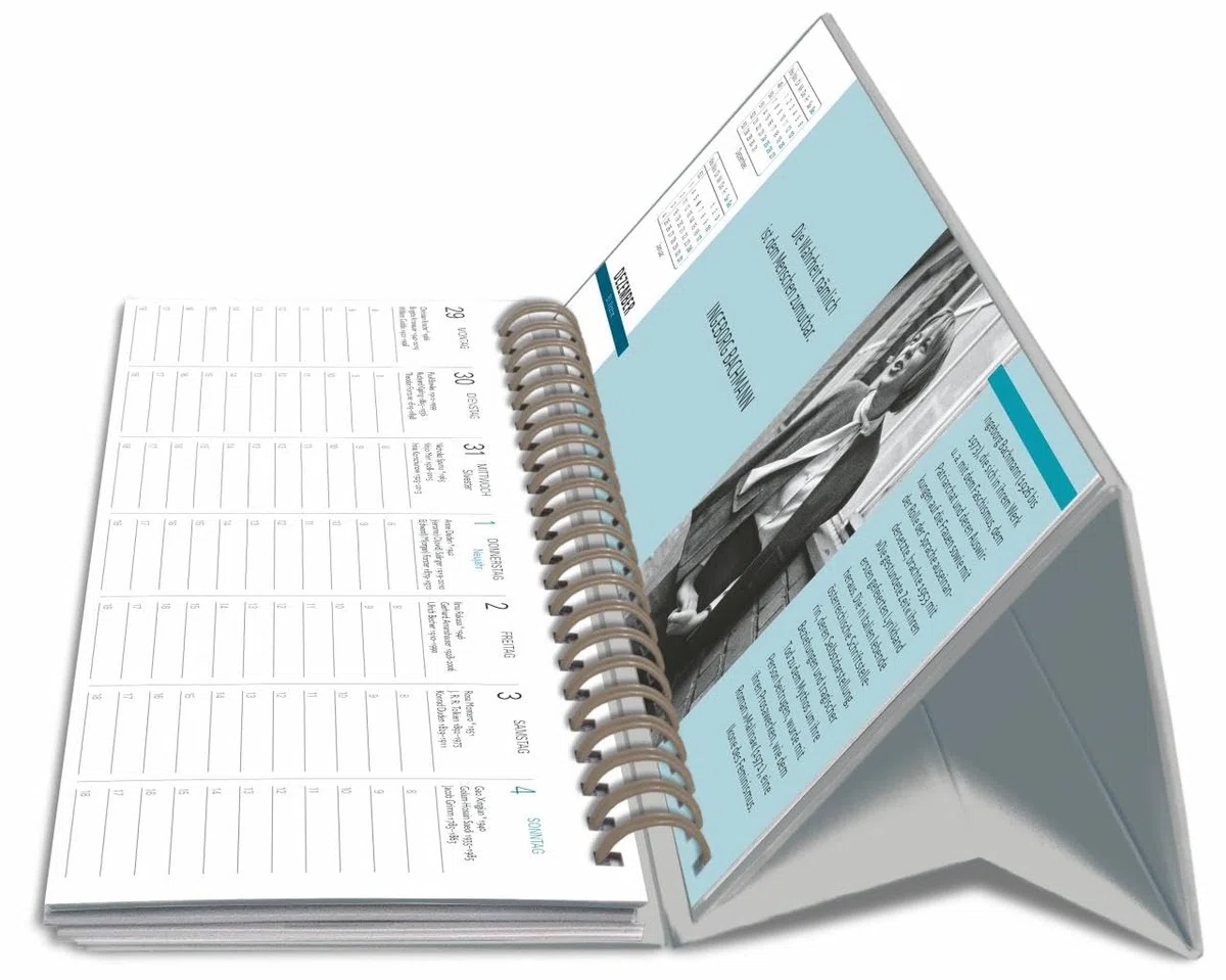 Der literarische Tischplaner 2026 - Wochenkalender mit Zitaten und Biografien ausgewählter Autorinnen und Autoren: Terminkalender zum Aufstellen mit ... Schriftsteller und Autorinnen. 29,9 x 11,1 cm