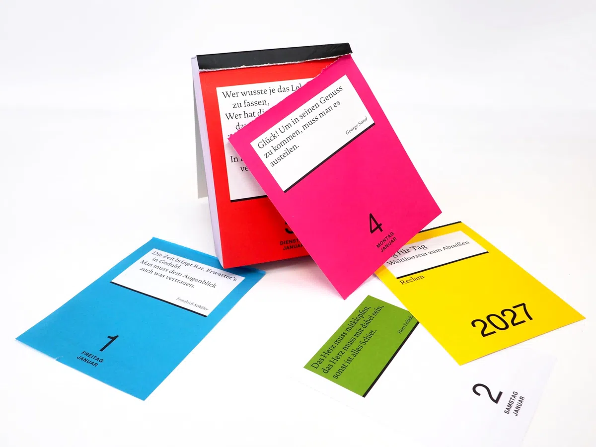 Tag für Tag. Weltliteratur zum Abreißen 2027: Tagesabreißkalender zum Aufstellen und Aufhängen mit 365 inspirierenden Zitaten berühmter Autor:innen