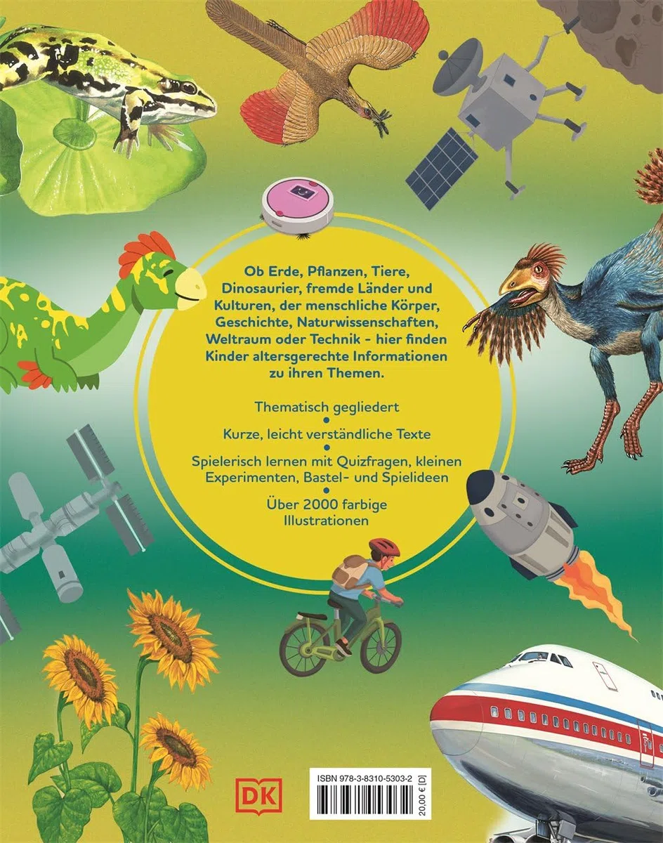 Das große Kinderlexikon Grundschulwissen: Grundschullexikon mit wichtigen Grundschulthemen, Quizfragen, Rätseln. Für Kinder ab 6 Jahren