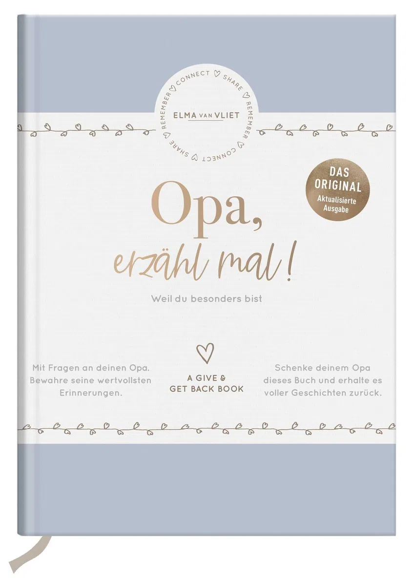 Opa, erzähl mal! | Elma van Vliet: Das Erinnerungsalbum deines Lebens | Das Original. Persönliches Geschenk für den Großvater zum Geburtstag, zu ... so (Erzähl mal!-Reihe von Elma van Vliet)