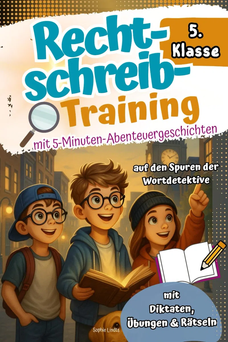 Rechtschreibtraining 5. Klasse I Mit 5-Minuten-Abenteuergeschichten - Auf den Spuren der Wortdetektive - Mit Diktaten, Übungen & Rätseln. Effektiv lernen mit Spaß und Spannung