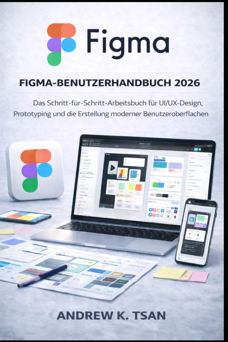 Figma-Benutzerhandbuch 2026: Das Schritt-für-Schritt-Arbeitsbuch für UI/UX-Design, Prototyping und die Erstellung moderner Benutzeroberflächen