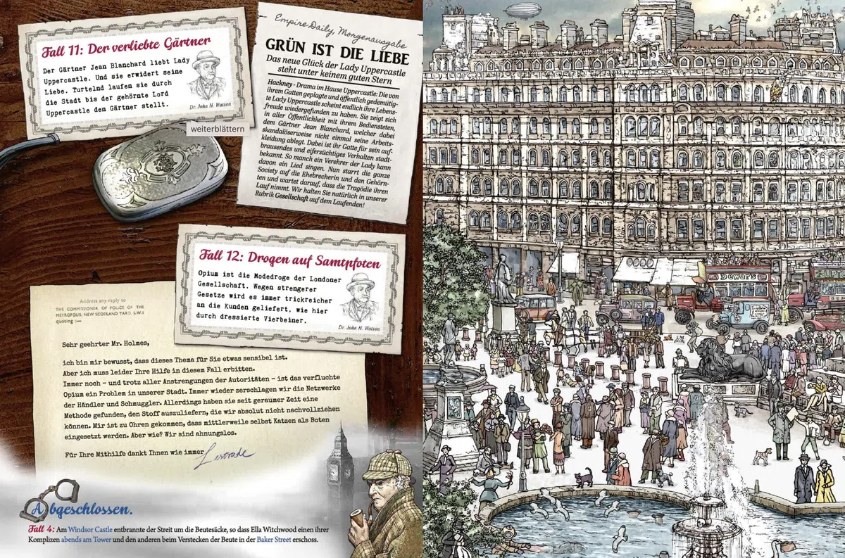 Micro Crimes. Das Krimi-Suchbuch. Sherlock Holmes und der Tod aus der Themse: Finde Verbrecher im Gewimmel von London 1920. Wimmel-Rätsel für ... zum Suchen und Finden, Band 1)
