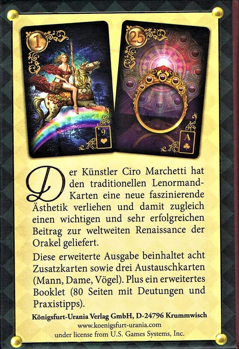Gilded Reverie Lenormand: Mit 8 Zusatzkarten und Booklet: Mit Zusatzkarten und Booklet