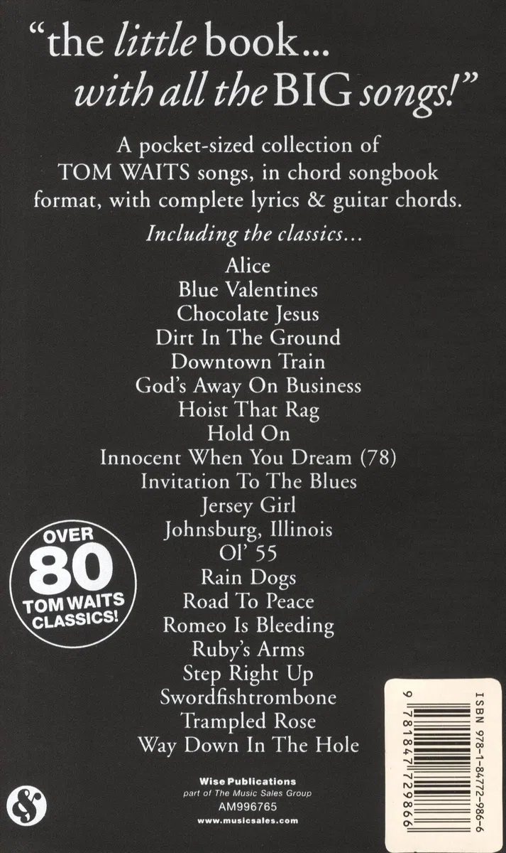 Tom Waits (Little Black Songbook)