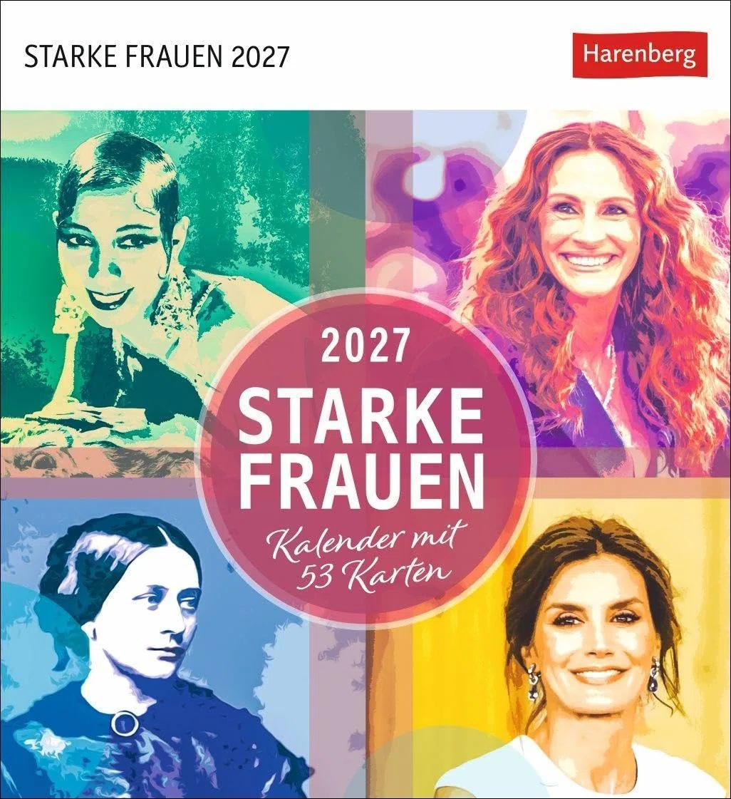Starke Frauen Postkartenkalender 2027 - Kalender mit 53 Karten: Jede Woche ein kluges Zitat von mutigen Frauen! Kalender zum Aufstellen für die wöchentliche Portion Inspiration