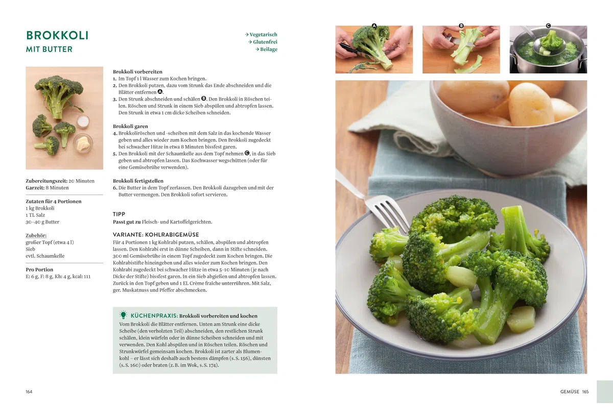 Kochen lernen Schritt für Schritt: Das Grundkochbuch für Koch-Anfänger – die wichtigsten Kochtechniken, Warenkunde und über 100 Rezepte mit Schritt-für-Schritt-Anleitungen