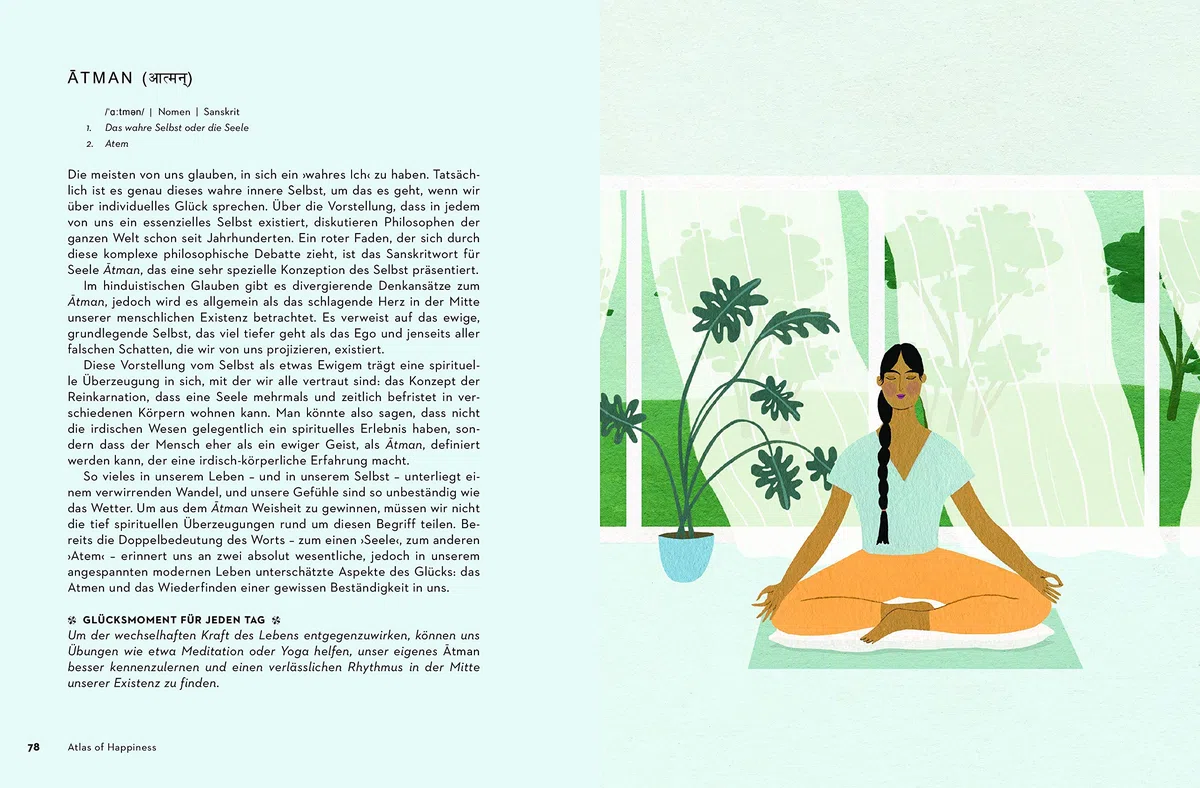 Atlas of Happiness: 50 Glücksgeheimnisse aus aller Welt (Lagom, Hygge)