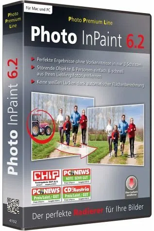Photo InPaint 6.2. Für Windows 8/ Windows 7/ Windows Vista / Windows XP (jeweils 32- & 64-Bit)