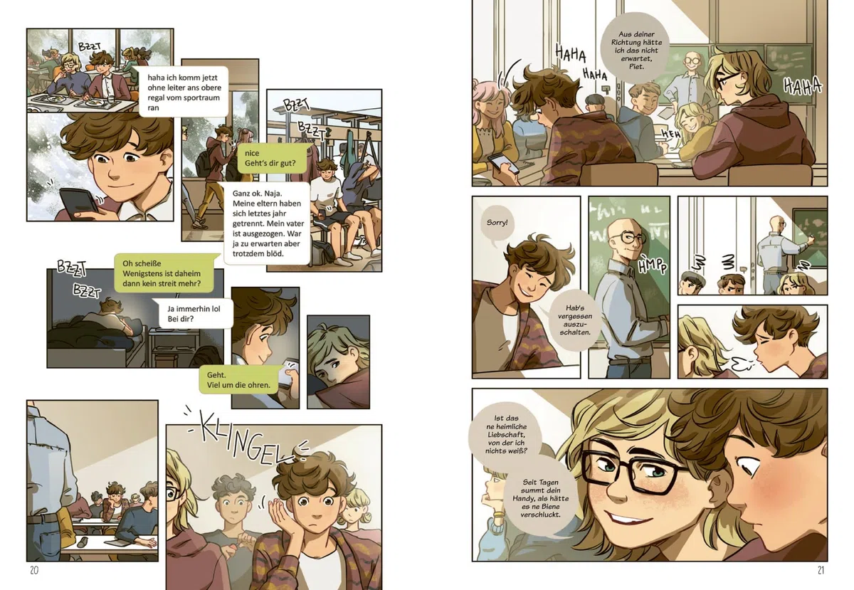 Grün & Gold – Liebe in allen Farben 3: Herzerwärmende Graphic Novel über die erste Liebe – mit charmantem Internatssetting | Mit exklusivem Bonusmaterial und Art Print