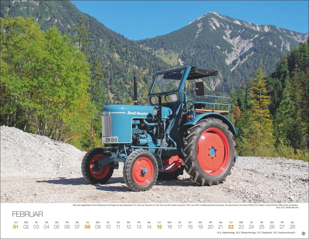 Starke Traktoren Posterkalender 2026: Exklusiver Wandkalender mit 12 beeindruckenden Treckern. Hochwertiger Foto-Kalender 2026. Von Lanz über Porsche bis John Deere. 44 x 34 cm.