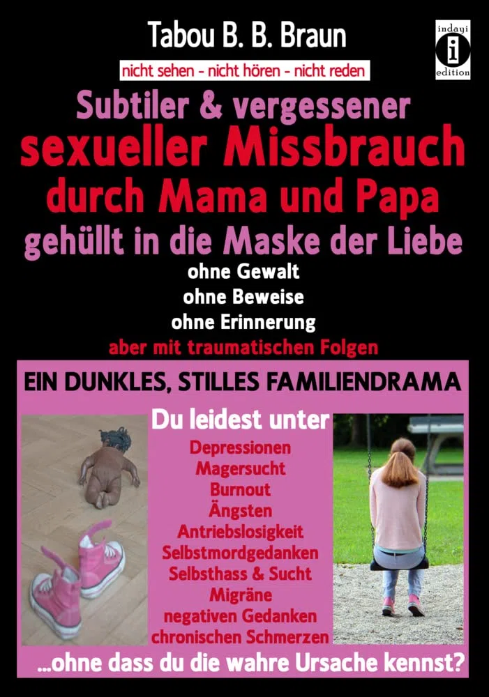 Subtiler & vergessener sexueller Missbrauch durch Mama und Papa: gehüllt in die Maske der Liebe: Ohne Gewalt, Beweise, Erinnerung, aber mit ... Folgen: ein dunkles, stilles Familiendrama