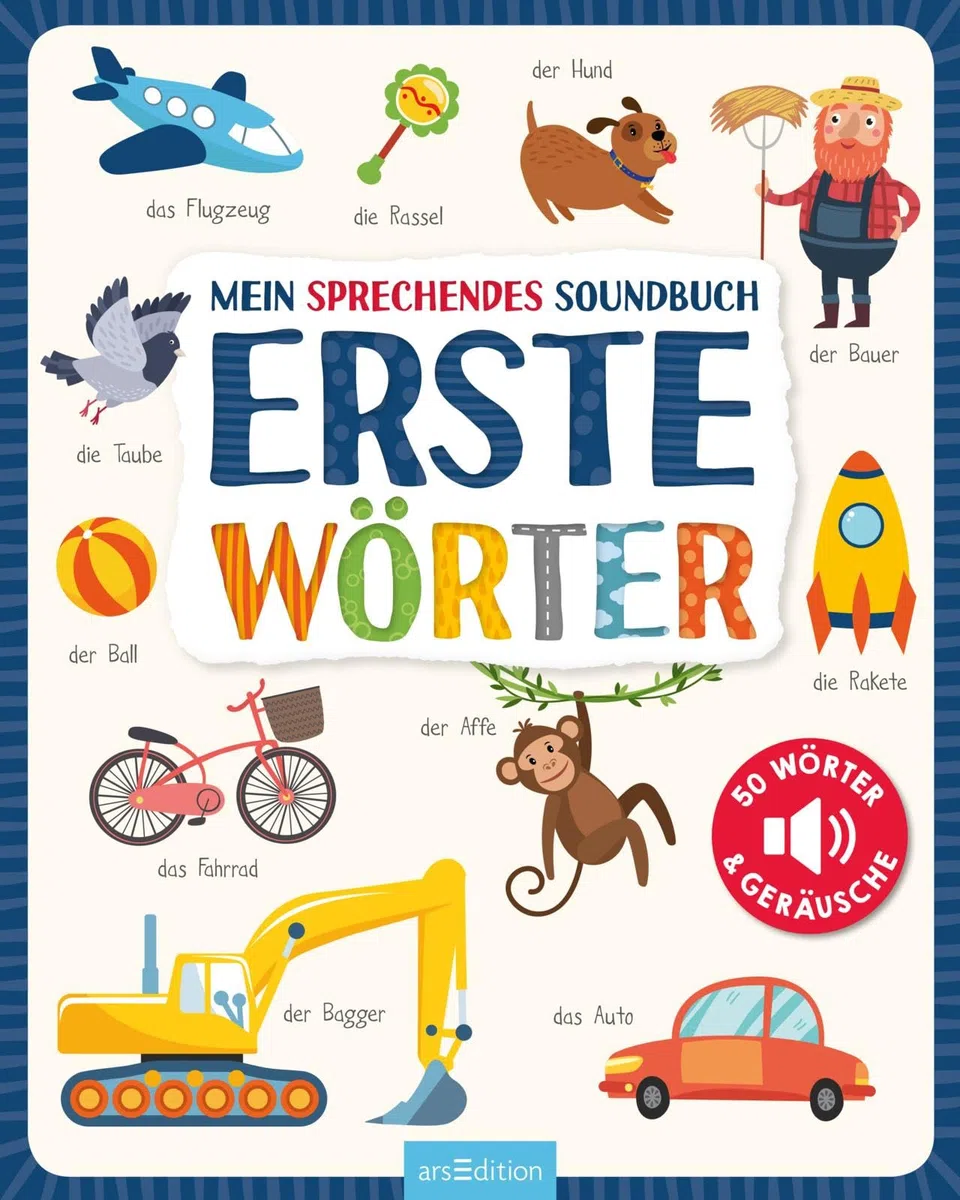 Mein sprechendes Soundbuch – Erste Wörter: 50 Wörter & Geräusche | Hochwertiges Soundbuch mit gesprochenen Wörtern und dazugehörigen Sounds für Kinder ab 24 Monaten (Mein großes Geräuschebuch)