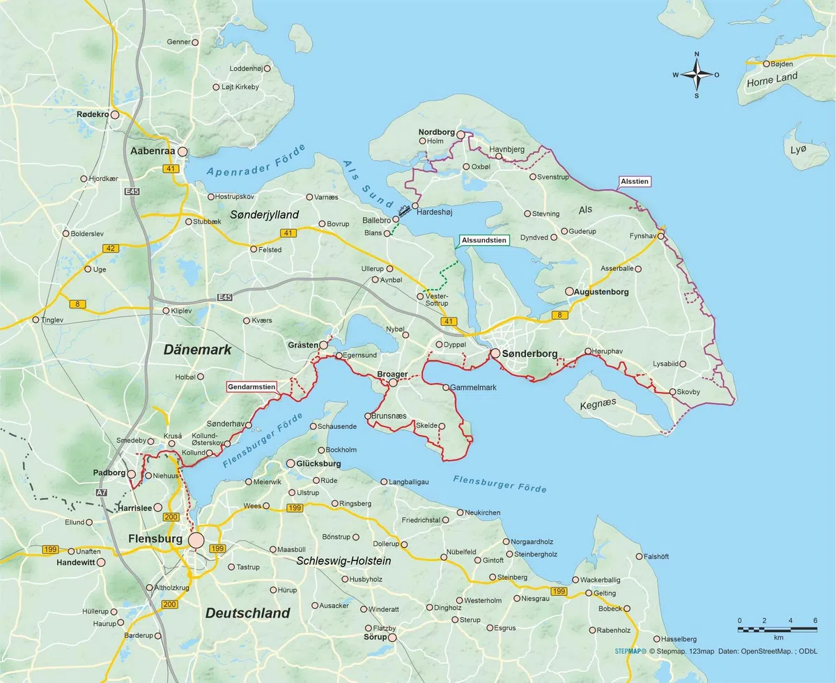 Dänemark: Gendarmstien mit Alsstien und Alssundstien: Unterwegs auf dem Fernwanderweg: Wanderrouten, Wegbeschreibung, Reise-Infos und GPS-Tracks für die Wanderung (Outdoor Wanderführer)