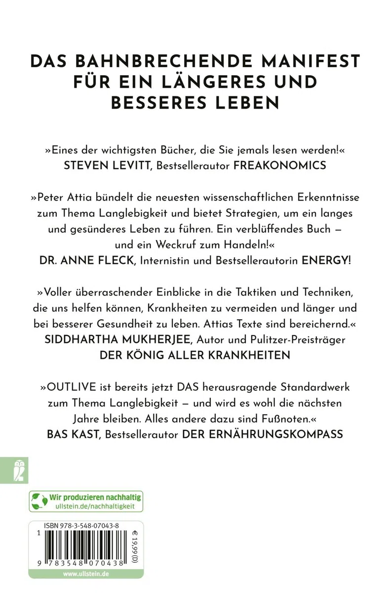 OUTLIVE: Wie wir länger und besser leben können, als wir denken | Das Standardwerk vom führenden Mediziner zur Langlebigkeit | Deutsche Ausgabe