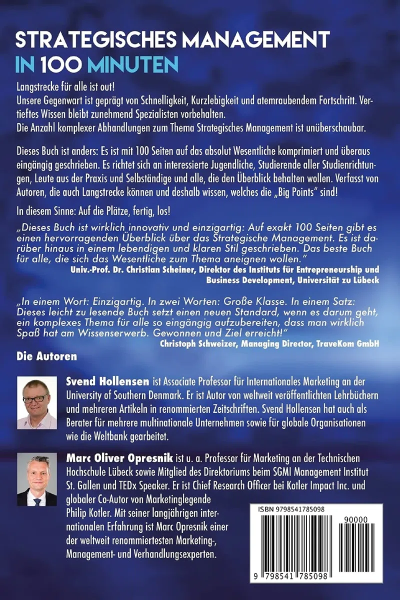 Strategisches Management in 100 Minuten: Im Sprint mit Spaß zum Wesentlichen für alle (Opresnik Management Guides, Band 33)