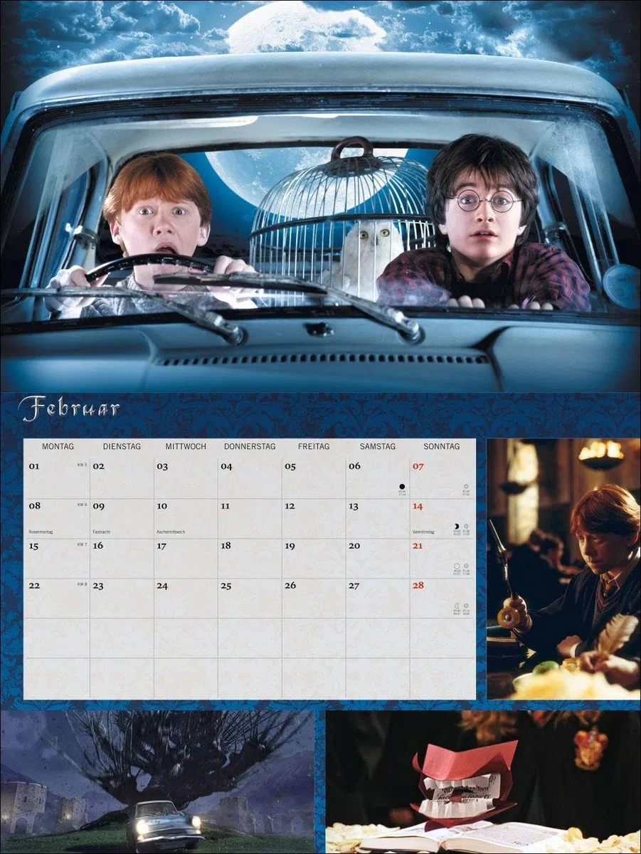 Harry Potter Broschur XL Kalender 2027: Wandkalender mit fesselnden Filmszenen aus den Harry Potter-Filmen. Broschürenkalender 2027 mit Poster zum Heraustrennen.