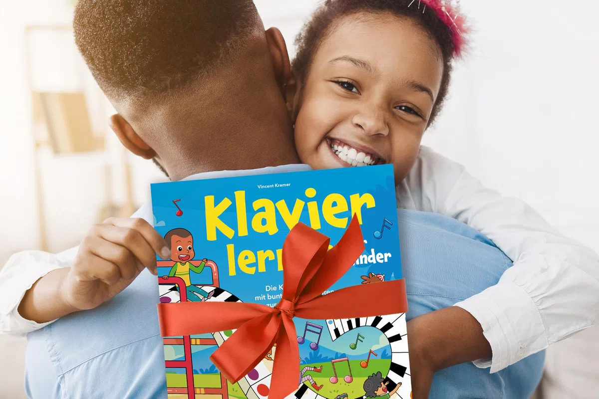 Klavier lernen für Kinder: Die Klavierschule mit bunten Klaviernoten zur musikalischen Früherziehung inkl. Klaviertasten-Schablonen zum Ausschneiden + Audio-Dateien zum Download